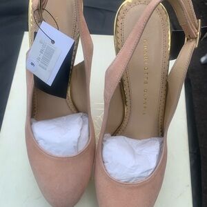 Charlotte Olympia Pink Slingback Heels